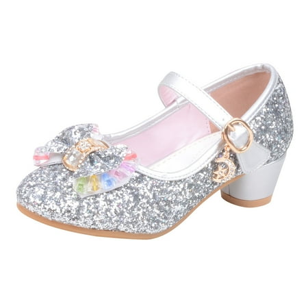Odeerbi Girls Sandals Infant Kids Baby Girls Pearl Crystal Bling Bowknot Single Princess Shoes Sandals