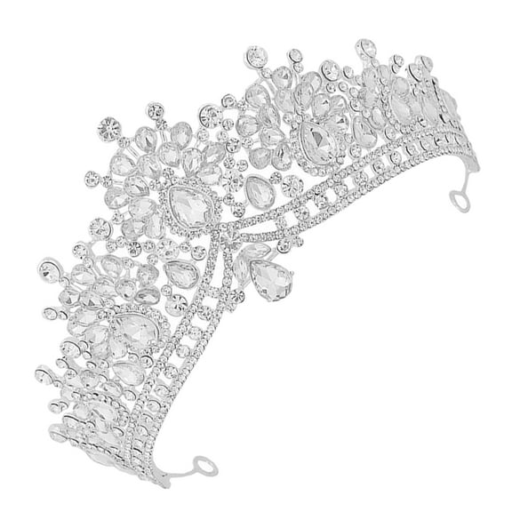 FRCOLOR Decorative Headdress Tiara Bride Woman 18.00X16.00X7.00CM Silver