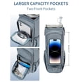 thumbnail image 4 of WANDF Water Bottle Carrier Bag with Phone Pocket, 40oz Tumbler with Handle Accessories,Insulated Water Bottle Holder with Strap,Straw Cover,Pouch for Men Women Hiking Camping Travel Gym(Blue Bag), 4 of 8