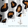 thumbnail image 6 of Black and Orange Of Leopard Print Shower Curtain 36"x72" ,Bathroom Decorative Shower Curtains Set with 12 Hooks,Modern Waterproof Washable Shower Curtain, 6 of 6