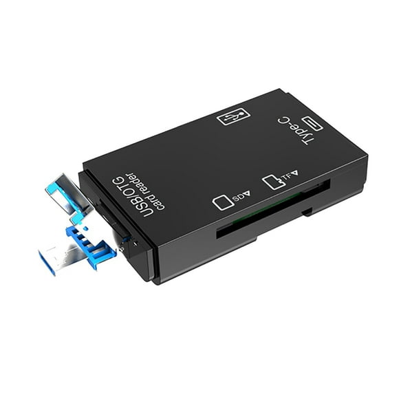 Micro SD Card Reader for Android 6 in 1 SD Card Reader with USB C Plug Micro USB Plug and USB Plug