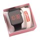 thumbnail image 3 of Reloj de pulsera con espejo cuadrado LED cuadrado Reloj de pulsera de moda para estudiantes de secundaria, hombres y mujeres, regalo informal, 3 of 5