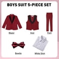 thumbnail image 4 of Conjunto de traje formal para niños, talla 12, corte ajustado, azul real, 4 of 7