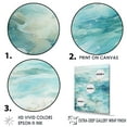 thumbnail image 3 of Designart "Minimalist Charm Of Oceanic Waves II" Ocean Floater Framed Wall Art Living Room, 3 of 5