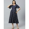 thumbnail image 4 of Steverzon Women's Floral Printed Maternity Fit And Flare Midi Dresses, 4 of 6
