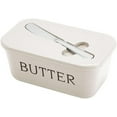 thumbnail image 2 of geerera Butter Dish Storage Box with Lid & Knife Sealed Container for Cheese Butter Spread Kitchen Counter Organization Fridge Safe, 2 of 4