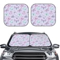 thumbnail image 2 of Haiem Purple Butterfly Windshield Sun Shade: Universal Foldable 2-Piece Car Front Window Sunshade - Blocks Uv Rays, And Reduces Heat,Essential Car Accessory Large, 2 of 7
