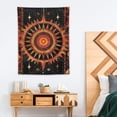 thumbnail image 2 of COMIO  Orange Sun and Moon Tapestry Wall Hanging, Indie Hippie Mandala Cool Wall Tapestries, Aesthetic Tapestry for Bedroom Living Room Dorm, 2 of 7