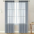 thumbnail image 4 of Semi Sheer Curtains Light Filtering Window Drapes Thermal Insulated Voile Panels -Free Sheer Curtains for Living Room, Bedroom Wedding,Photography Stage Decor Pipe and Drape System Compatible, 4 of 6
