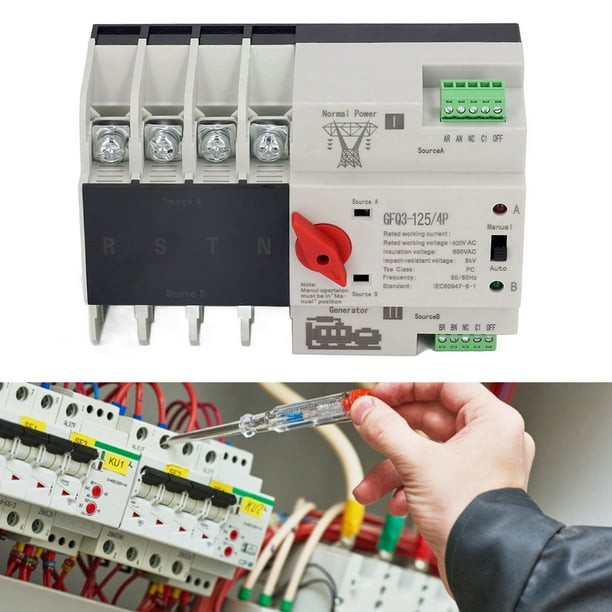 Dual Power Automatic Transfer Switch, 4P 50kA Rated Short Circuit
