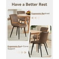 thumbnail image 4 of Sailvan Dining Chair Set of 2, Upholstered Kitchen & Dining Room Chairs Tufted Accent Chairs with Comfortable PU Leather & Metal Legs Kitchen Living Room (Brown), 4 of 9