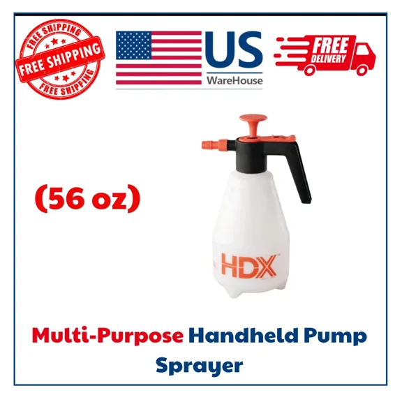 PURELY- Multi-Purpose Handheld Pump Sprayer 56Oz Indoor Plants Garden Project Small Lawn