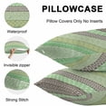 thumbnail image 5 of Throw Pillow Covers 16x16 Inch Set of 2, Sage Green Grey Boho Waterproof Outdoor Pillow Covers, Vintage Ethnic Tribe Abstract Art Decorative Cushion Pillowcases for Couch, Sofa, Bed, Garden, Patio, 5 of 9