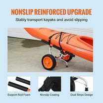 Kayak Canoe Cart Heavy Duty 12 Inch Tires, Foldable Adjustable Width 6.69 to 17.32 Inches, 350 Pound Capacity for Paddleboards Float Mats Jon Boats