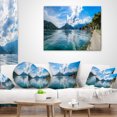 thumbnail image 3 of Designart Kotor Bay on Summer Day Panorama - Landscape Printed Throw Pillow - 16x16, 3 of 4