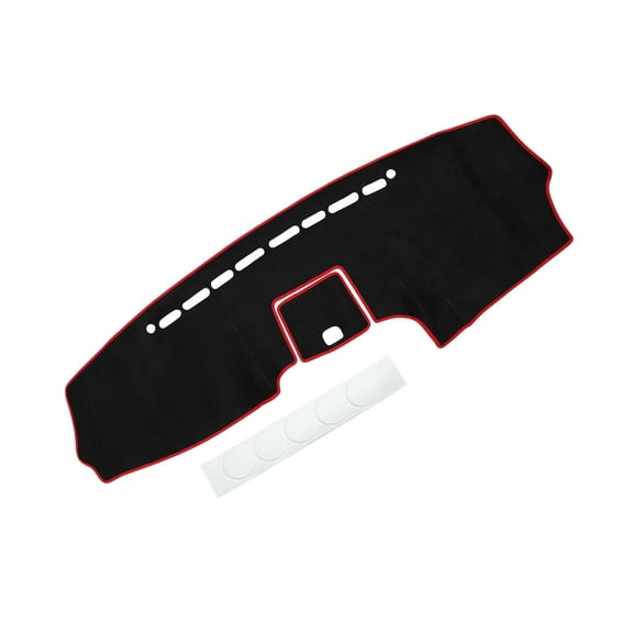 Unique Bargains Dash Cover for Hyundai Santa Fe Non-Slip Dash Cover Mat | Front Dash Cover Mat Black Red 1Pcs