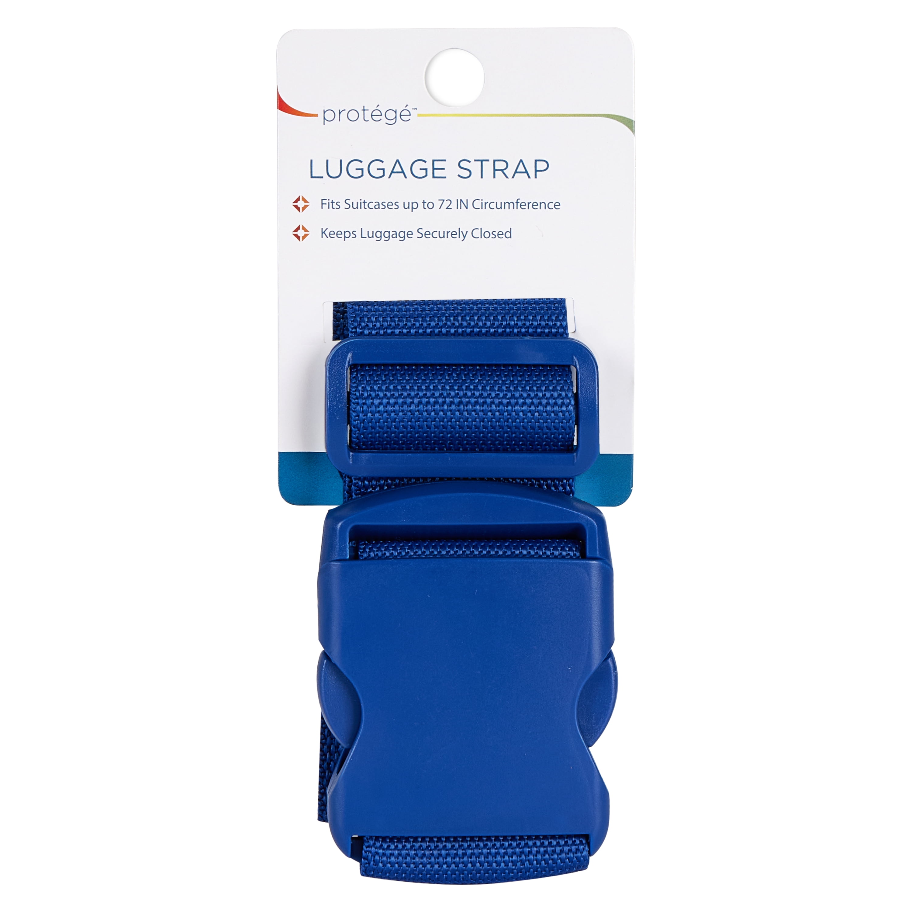 Protege Blue Luggage Strap With Secure Buckle, Fits Up To 72-Inch Suitcases