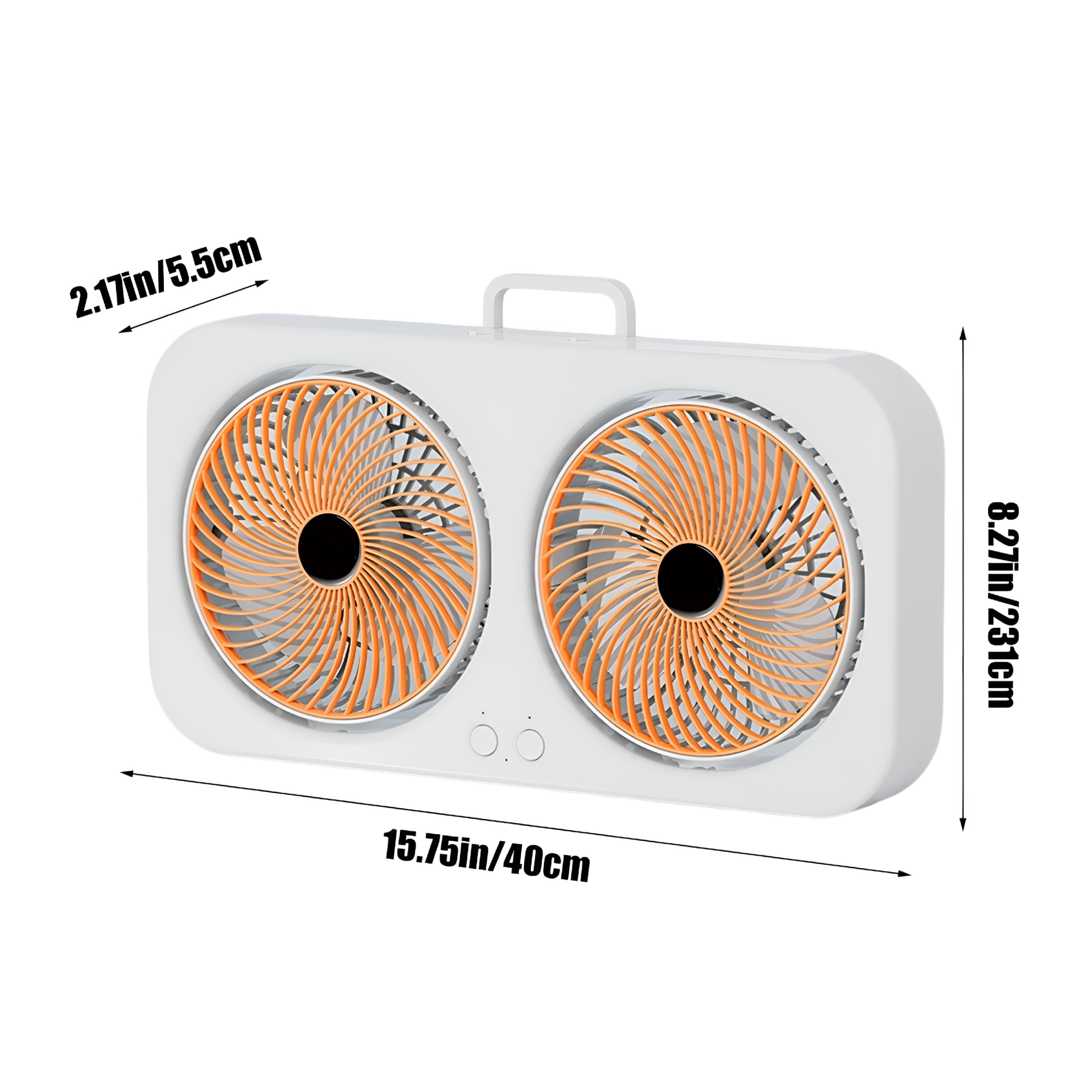 VANIDO Twin Window Fan with Hook 3 Levels Adjustable Window Fans Two-way Wall Mountables Desktop Portable Fan for Home,Kitchen,Bedroom,Office