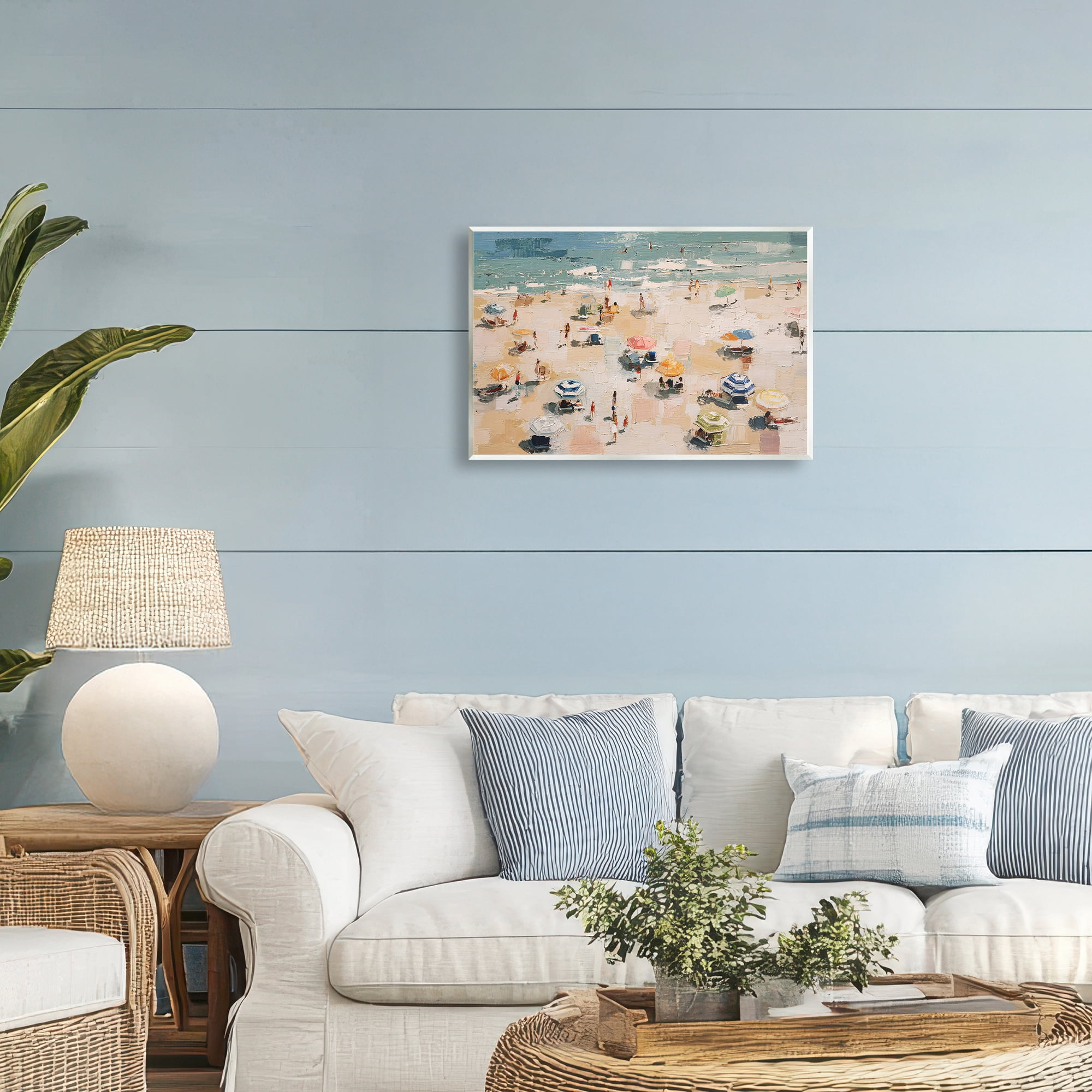 Stupell Industries Summer Beachgoers Expression Wall Plaque Art, design by Jacky Ngan