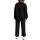 thumbnail image 2 of Conjunto Deportivo de Dos Piezas para Mujer: Sudadera y Pantalón Deportivo de Cuello Redondo Liso y Holgado, Conjunto de Jersey para Estar en Casa. Negro M, 2 of 5
