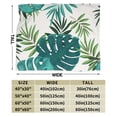 thumbnail image 5 of Green Tropical Plant Watercolor Throw Blanket, Fluffy Soft Cozy Blanket Flannel Plush Microfiber Couch Throw 60"x50", 5 of 7