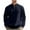 Navy, variant on ZCFZJW Waffle Knit Sweaters for Men Lightweight Casual Fall Long Sleeve Quarter Zip up Stand Collar Pullover Tops Trendy Solid Color Athletic Sweatshirts Black L