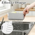thumbnail image 3 of Kitchen Sink Drain Strainer Basket, Plastic Side Hanging Sink Strainer Colander, Food Catcher Waste Filter with Hook, Over Sink Multifunction Kitchen Gadget for Residue, Leftovers, 1.9x7.8 in, 3 of 8