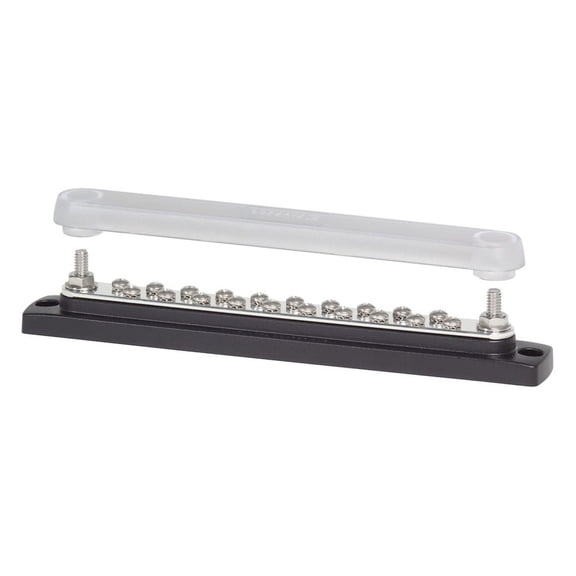 Blue Sea 2312, 150 Ampere Common Busbar 20 X 8-32 Screw Terminal with Cover