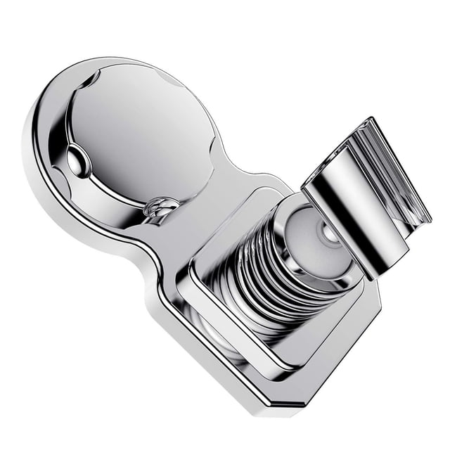 Soporte universal para cabezal de ducha adhesivo de montaje en pared, resistente a la oxidación, soporte ajustable en ángulo, acabado cromado, rotación de 360 grados, material ABS de alta calidad