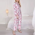 thumbnail image 3 of Yiaed Seahorse and Starfish Print Pajamas Women's Long Sleeve Sleepwear Soft Button Down Loungewear Pjs Lounge Set Nightwear Womens Pajama Pants-Large, 3 of 7