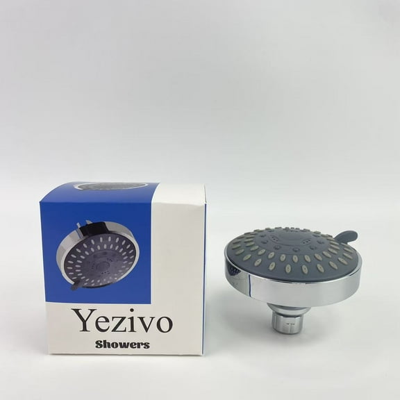 Yezivo Showers,Shower Head High Pressure Rain Fixed Showerhead 5-Setting with Adjustable Metal Swivel Ball Joint - Relaxed Shower Experience Even at Low Water Flow & Pressure