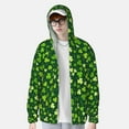 thumbnail image 4 of Kll Happy St. Patrick'S Day Print Men'S Women’s Upf 50+ Sun Protection Outdoor Hoodie Jacket Long Sleeve Fishing Hiking Performance Shirt- X-Large, 4 of 8