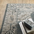 thumbnail image 4 of 2' X 8' Blue And Beige Oriental Power Loom Stain Resistant Runner Rug, 4 of 8
