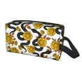 thumbnail image 2 of Goofa Snake And Rose Printed Toiletry Bag with Handle,Large Capacity Travel Makeup Cosmetic Bag for Women, Carry on Airport Airline Compliant Bag, 2 of 9