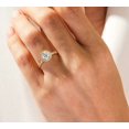 thumbnail image 3 of vylahjewellery Round Cut Moissanite Diamond Halo 2 CT Ring Unique Wedding Anniversary Gift Ring for Women's, 3 of 4