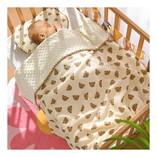 Kmbangi Baby Bed+Foldable Washable Floral Print Baby Cot with