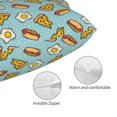 thumbnail image 3 of Zufioo Hot Dog Pizza Print Double-Sided Throw Pillow Cover, Pillow Protector Home Decor - With Hidden Zipper, Suitable for Bedroom, Living Room, Car Interior-20"x30", 3 of 6
