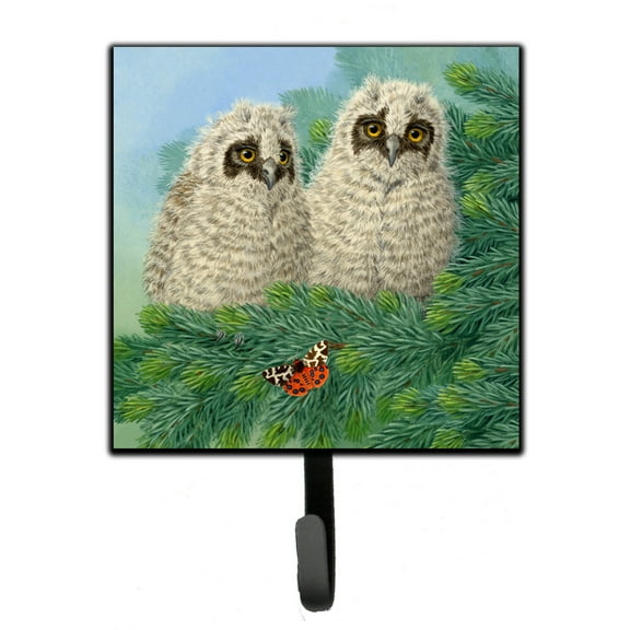 Owlets and Butterfly by Sarah Adams Leash or Key Holder