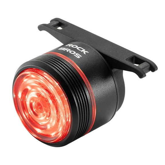 ROCKBROS Cycling Brake Sensing Rear Light with Bike Smart Tail, Touch Switch, Waterproof, Circular Ripple, 400mAh, 6 Modes