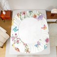 thumbnail image 5 of Feelyou Spring Flower Floral Bed Sheets, Fairy Tale Elf King Sheets, Cute Cartoon Butterfly Sheet Set, Ultra Soft Bedroom Decor, 4pcs, 5 of 7