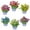 Blue, variant on Sunjoy Tech Artificial Flowers Plant Potted Fake Faux Mixed Color Daisies in Plastic Vase for Home Party Wedding Office Desktop Decoration