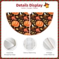 thumbnail image 3 of Xecao Autumn Pumpkin Pattern Christmas Tree Skirt Round Xmas Tree Mat Base Cover for Holiday Home Decorations-48", 3 of 6