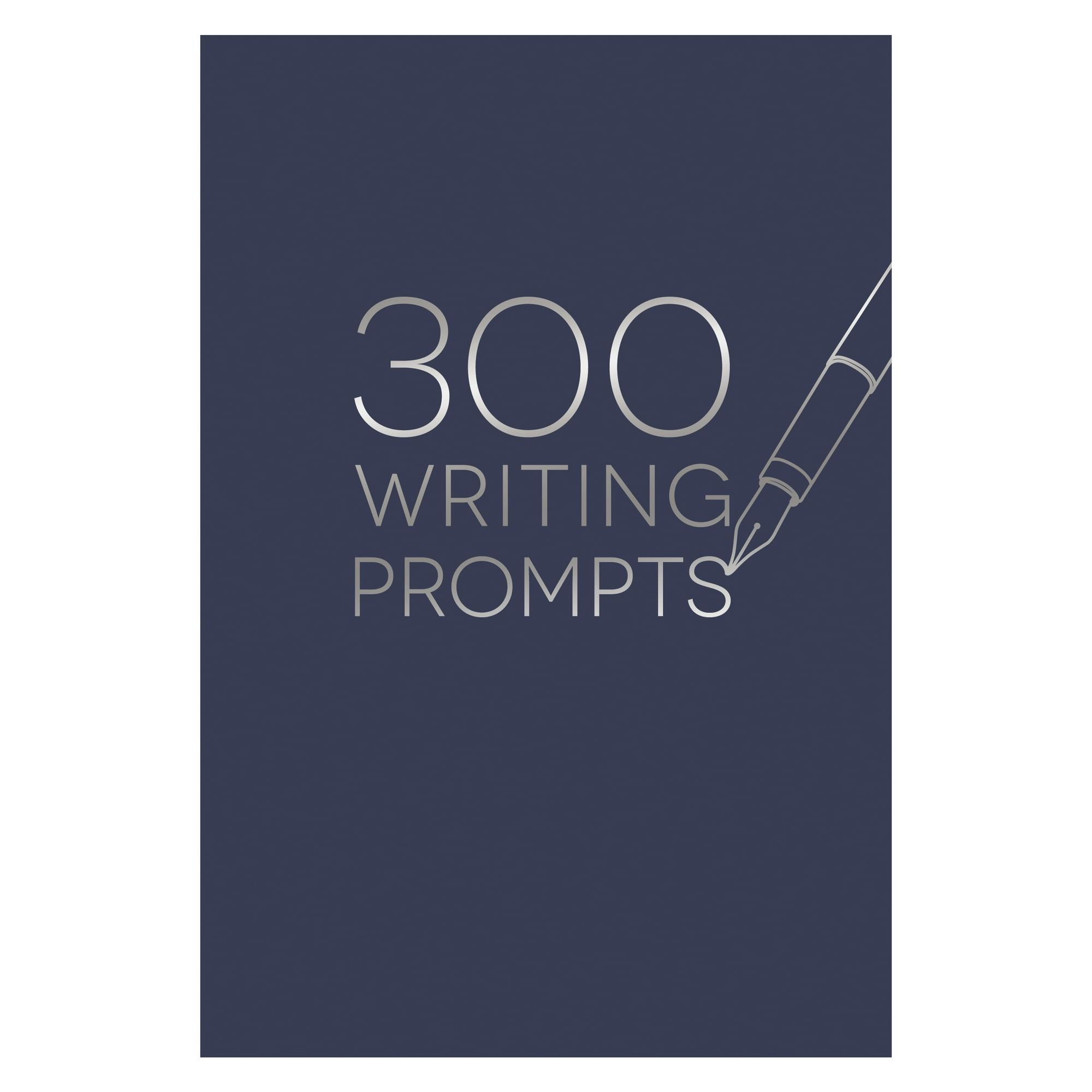 Piccadilly 300 Writing Prompts Journal, Navy Card Stock Cover, 204 Pages