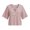 Pink, variant on Women's Round Neck Tops Stripe Plus Size Half Sleeve Solid Color Knot Neck Tops Casual Summer Officewear