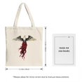 thumbnail image 3 of Vibrant Canvas Tote Bag with Artistic Bird in Design Flowing Red Fabric Perfect for Shopping Travel and Parties, 3 of 4