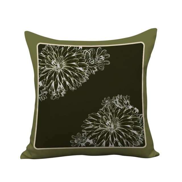 Primavera Verano Hojas Fundas de almohada Funda de cojín de algodón suave 45x45cm para sofá cama Sofá interior exterior Home Decor 1 pack