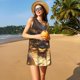 thumbnail image 3 of Fotbe Cool Black Gold Dragon Vestido de Verano sin Mangas para Mujer – Vestido Midi Línea A, Estilo Camiseta Floral, Vestido Playero Casual y Fluido, 3 of 7
