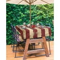 thumbnail image 3 of Hokiten Outdoor Tablecloths with Umbrella Hole & Zipper, Retro American Flag 54x80 Inch Tablecloth Rectangle, Vintage Shabby US Flag Waterproof Table Cloth, Patio/Pool/Picnic Table Covers, 3 of 7