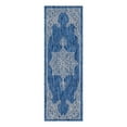 thumbnail image 5 of Unique Loom Outdoor Traditional Collection Area Rug - Antique (2' x 6' 1" Runner Blue/Ivory), 5 of 6