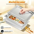 thumbnail image 3 of 4 Pack Deep Full Size Stainless Steel Steam Table Pans w/ Lids, Hotel Food Prep Pans, Food Container, 3 of 18